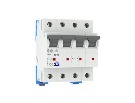 Wyłącznik nadprądowy B16A 4P 10kA 3P+N PR64-B 16 SEZ 0913