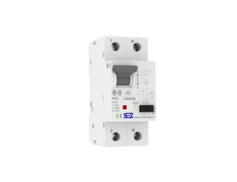 C40A 30mA 2P 10kA typ A Wyłącznik różnicowoprądowy z członem nadprądowym RCBO SEZ 0622