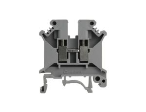 Złączka szynowa przelotowa szara śrubowa 6mm2 1P VDE UL