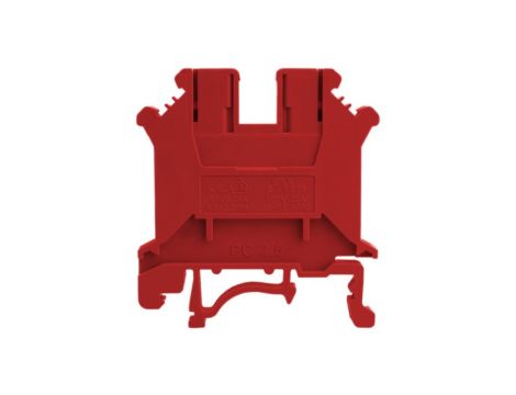 Złączka szynowa przelotowa czerwona śrubowa 2,5mm2 1P VDE UL 7327