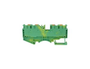 Złączka szynowa 4mm2 1P 4-przewodowa sprężynowa żółto-zielona PE 5804