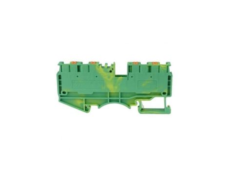 Złączka szynowa 4mm2 1P 4-przewodowa sprężynowa żółto-zielona PE 5804