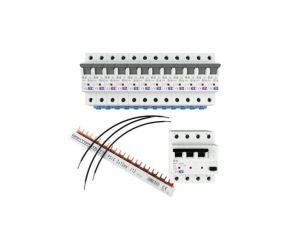 Zestaw: wyłączniki SEZ + Linka H07V-K 4mm2 + Szyna łączeniowa 2961