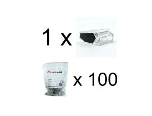 Złączka do puszek instalacyjnych 4x0.5-2.5 mm VDE DGN 1 sztuka 100 sztuk, Ilość: 1 sztuka