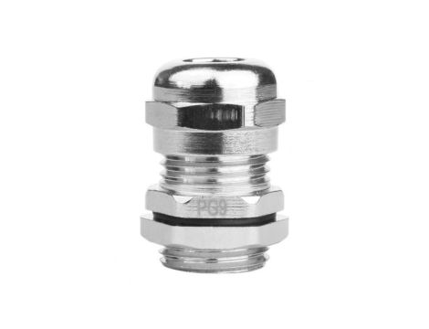 Dławnica kablowa 4-8mm PG9 IP68 mosiądz niklowany DGN 3091