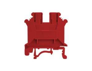 Złączka szynowa przelotowa czerwona śrubowa 10mm2 1P VDE UL 7358