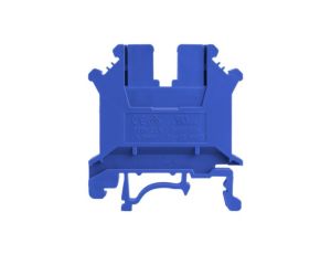 Złączka szynowa przelotowa niebieska śrubowa 4mm2 1P VDE UL 5712