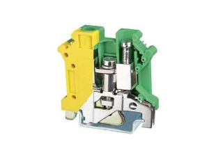 Złączka szynowa przelotowa zółto-zielona PE śrubowa 10mm2 1P VDE UL