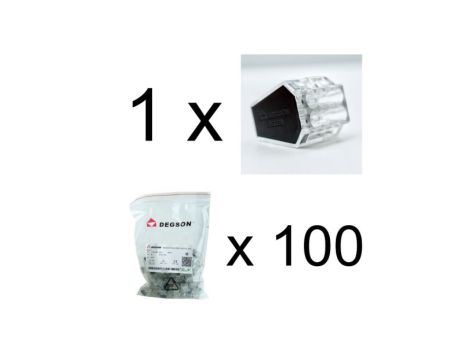 Złączka do puszek instalacyjnych 8x0.5-2.5 mm VDE DGN 1 sztuka 100 sztuk, Ilość: 1 sztuka