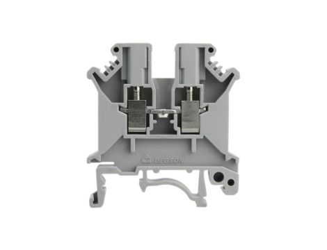 Złączka szynowa przelotowa szara śrubowa 2,5mm2 1P VDE UL