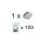 Złączka do puszek instalacyjnych 3x0.5-2.5 mm VDE DGN 1 sztuka 100 sztuk, Ilość: 1 sztuka