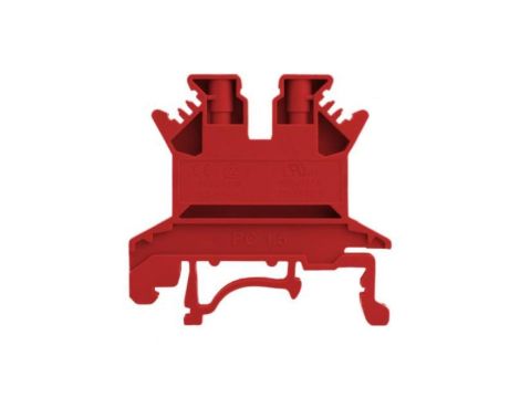 Złączka szynowa przelotowa czerwona śrubowa 1,5mm2 1P VDE UL 7310