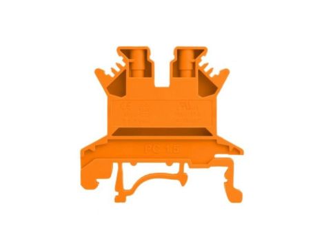 Złączka szynowa przelotowa pomarańczowa śrubowa 1,5mm2 1P VDE UL