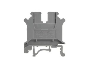 Złączka szynowa przelotowa szara śrubowa 4mm2 1P VDE UL