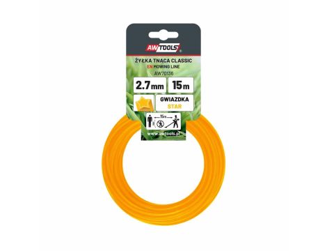 AWTOOLS ŻYŁKA TNĄCA CLASSIC 2,7x15m / GWIAZDKA