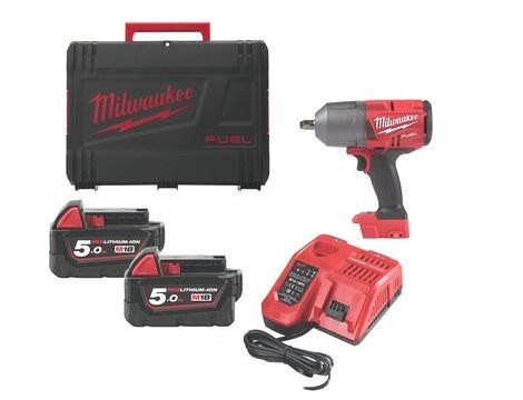 MILWAUKEE KLUCZ UDAROWY 18V 1/2" 1356Nm 2x5,0Ah LI-ION M18FHIWF12-502X
