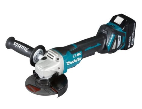 MAKITA SZLIFIERKA KĄTOWA 18V 125mm 2 x 5,0Ah LI-ION BEZSZCZOTKOWA WALIZKA MAKPAC DGA518RTJU