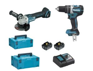 MAKITA ZESTAW 18V DLX2210TJ1 (DHP484Z+DGA506Z) 2x5,0Ah