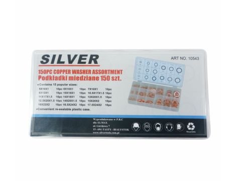 PODKŁADKI MIEDZIANE 150 szt. /SILVER - 3