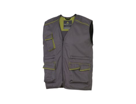 Kamizelka panostyle z poliestru (65) i bawełny (35) 235 g/m? kolor szaro-zielony rozmiar L CORP M6GILGRGT