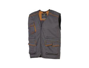 Kamizelka panostyle z poliestru (65) i bawełny (35) 235 g/m? kolor szaro-pomarańczowy rozmiar M CORP M6GILGOTM