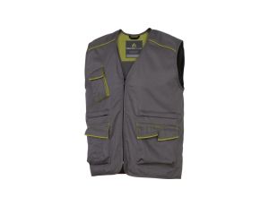 Kamizelka panostyle z poliestru (65) i bawełny (35) 235 g/m? kolor szaro-zielony rozmiar XL CORP M6GILGRXG