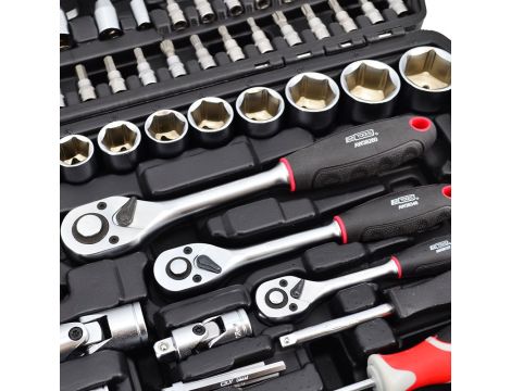 AWTOOLS ZESTAW KLUCZY  216el  1/2"/3/8"/1/4" BLACK LINE - 4