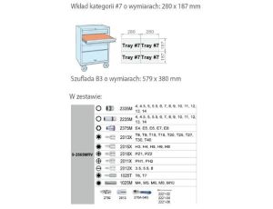 KING TONY WKŁAD DO WÓZKA KLUCZE NASADOWE 1/4