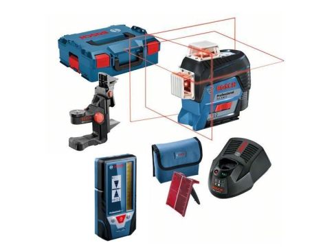 BOSCH LASER PŁASZCZYZNOWY GLL 3-80 C +UCHWYT BM 1 +ODBIORNIK LR 7 1x2,0Ah LB 0601063R05