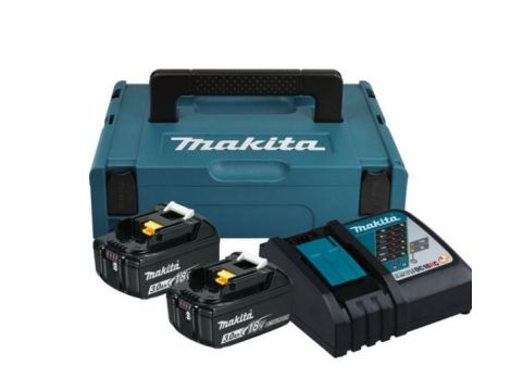 MAKITA ZESTAW ZASILAJĄCY 18V (BL1830Bx2+DC18RC) MAKPAC