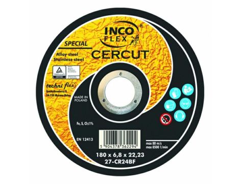 TARCZA METAL INCOFLEX  125*1,0 CERCUT