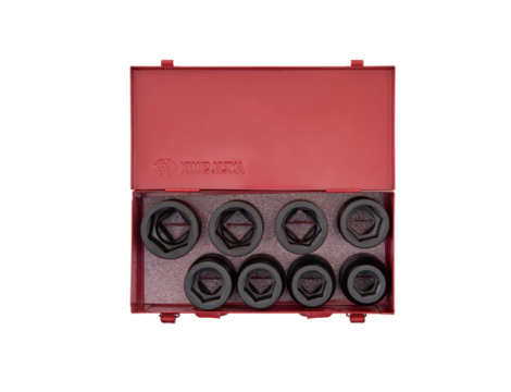 KING TONY KONPLET NASADEK UDAROWYCH 1"  8cz. KRÓTKIE CALOWE 15/16 - 1.5/8"