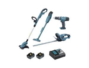 MAKITA ZESTAW COMBO 18V DLX4093 (DHP453+DUR181+DUH523+DCL180) 2x3,0Ah