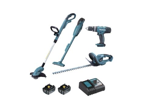 MAKITA ZESTAW COMBO 18V DLX4093 (DHP453+DUR181+DUH523+DCL180) 2x3,0Ah