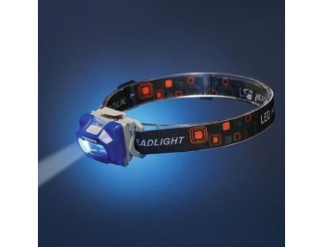 TIROSS LATARKA CZOŁOWA WODOODPORNA 3W+1,5W COB 3xAAA / BEZ BATERII