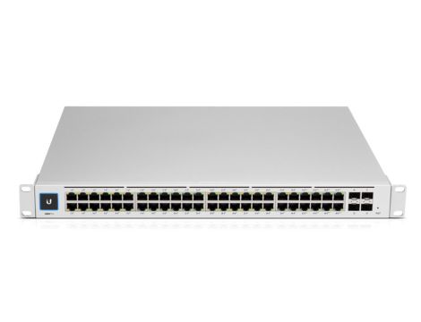 Switch UniFi, 40x RJ45 1000Mb/s PoE+, 8x RJ45 1000Mb/s PoE++, 4x SFP+, 600W Ubiquiti USW-PRO-48-POE