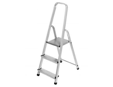AWTOOLS DRABINA ALUMINIOWA 125kg 3 STOPNIE WOLNOSTOJĄCA - 3