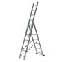 AWTOOLS DRABINA ALUMINIOWA   3x9 STOPNI 150KG ADAPATACJA NA SCHODY - 4