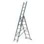 AWTOOLS DRABINA ALUMINIOWA 3x11 STOPNI 150KG ADAPATACJA NA SCHODY - 4