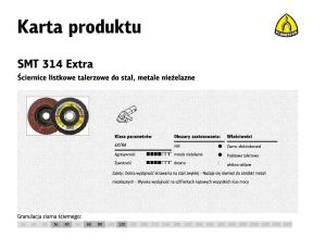 KLINGSPOR ŚCIERNICA LISTKOWA WYPUKŁA SMT314 EXTRA 115mm gr. 40