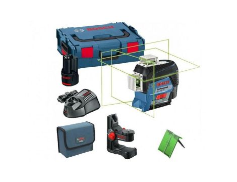 BOSCH LASER PŁASZCZYZNOWY GLL 3-80 CG ZIELONY +UCHWYT BM 1 1x2,0A LB 0601063T00 - 2