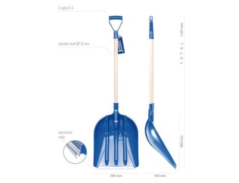 PP.ŁOPATA DO ŚNIEGU I ZIARNA STANDARD 2 NIEBIESKA