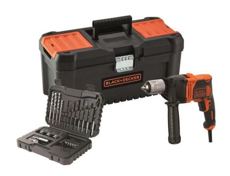 BLACK+DECKER WIERTARKA UDAROWA 850W + AKCESORIA + WALIZKA BEH850KA32-QS - 2