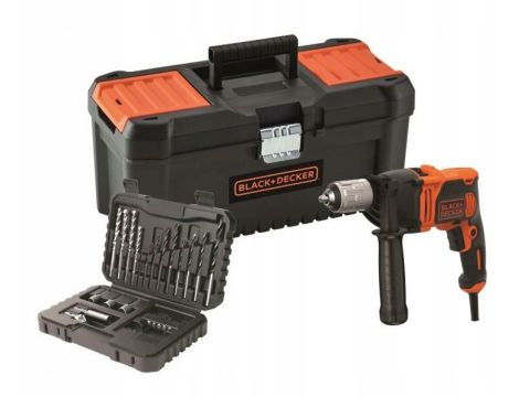 BLACK+DECKER WIERTARKA UDAROWA 850W + AKCESORIA + WALIZKA BEH850KA32-QS - 3