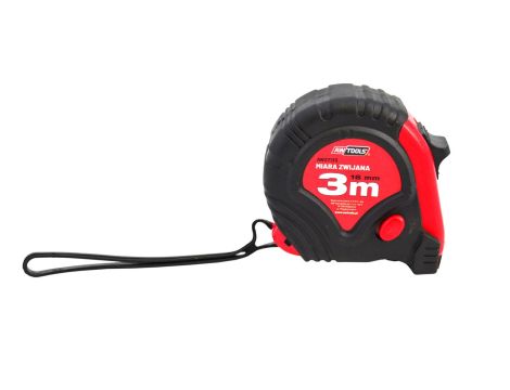 AWTOOLS MIARA ZWIJANA CZERWONO-CZARNA  3m x 16mm - 2