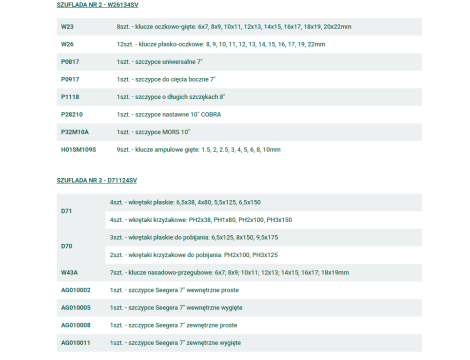 JONNESWAY WÓZEK WARSZTATOWY 7SZ.+295szt.NARZ. - 2