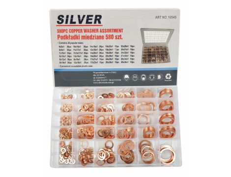 PODKŁADKI MIEDZIANE 580 szt. /SILVER