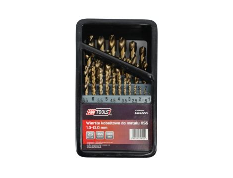 AWTOOLS WIERTŁO METAL KOBALT KPL.25szt