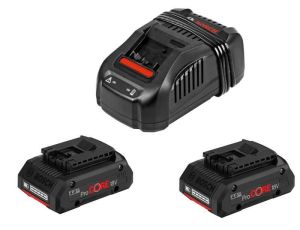 BOSCH AKUMULATOR 18V  4,0Ah PROCORE 2szt. +ŁADOWARKA GAL 1880 CV 1600A016GF
