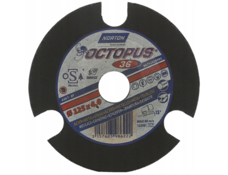 NORTON TARCZA.SZLIF 125mm P36 OCTOPUS